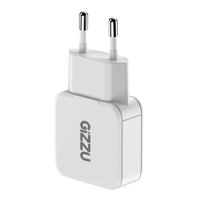 Gizzu 2-poorts 30W GaN wandlader USB-C PD + USB-A QC wit