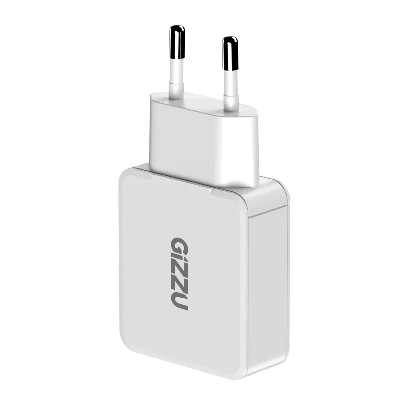 Gizzu 2-poorts 45W GaN wandlader USB-C PD & USB-A QC wit