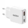 Gizzu 2-poorts 45W GaN wandlader USB-C PD & USB-A QC wit