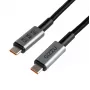 GIZZU 240W 20Gbps USB-C naar USB-C kabel 2m Zwart