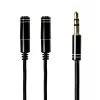 Gizzu 3-polige audio-splitterkabel - zwart