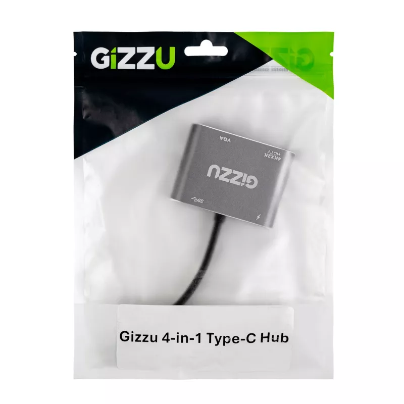 Gizzu 4-in-1 Type-C naar HDMI/VGA/USB3.0 hub