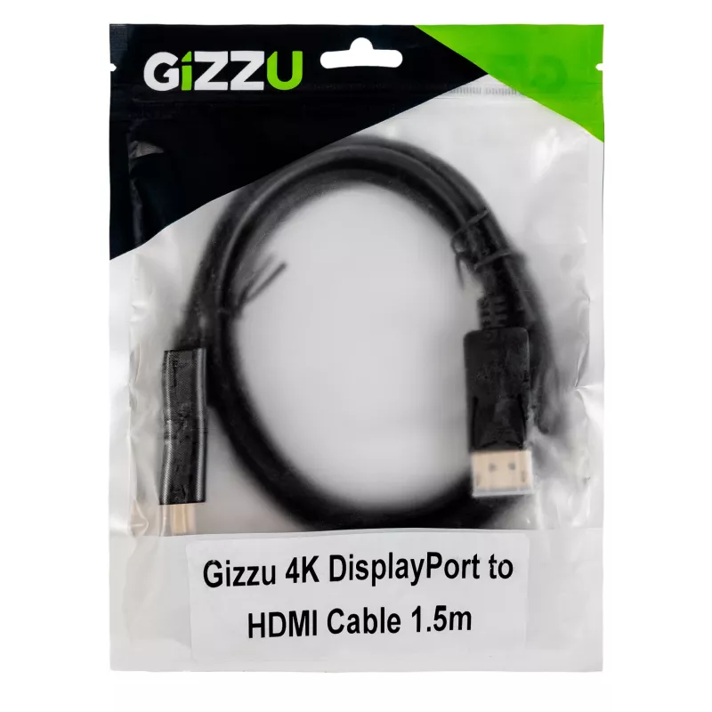 Gizzu 4K60Hz DisplayPort-naar-HDMI-kabel 1,5 m