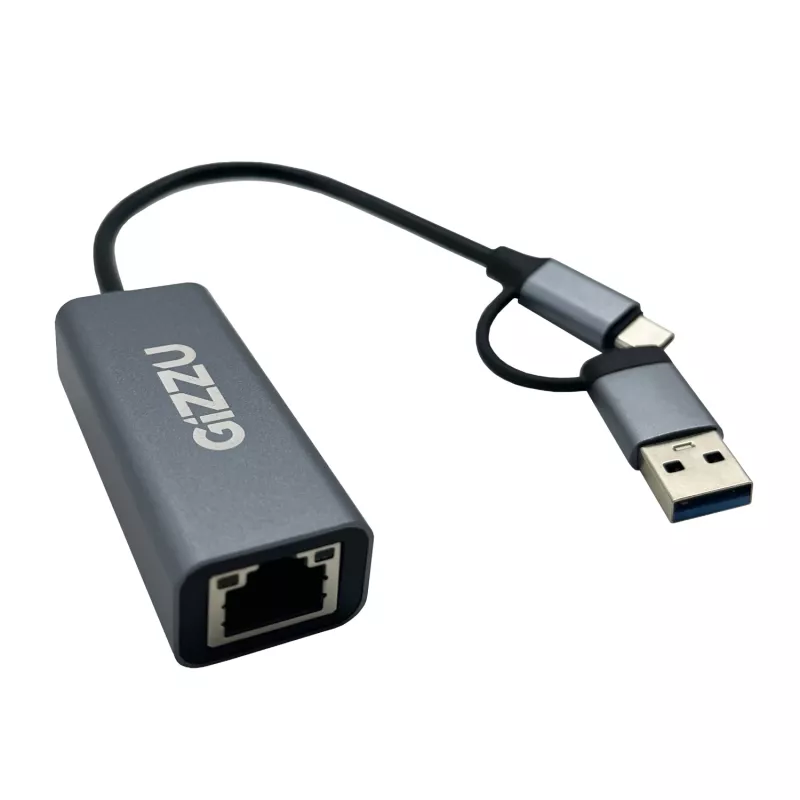 Gizzu High Speed Type-C/A naar Gigabit-adapter poly