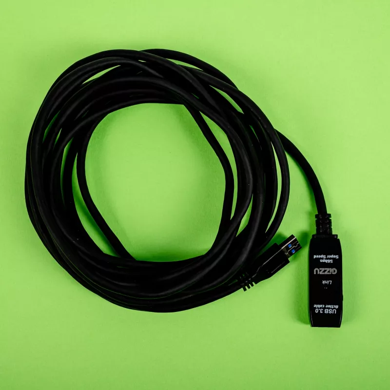 Gizzu USB 3.0 actieve verlengkabel 5m - zwart