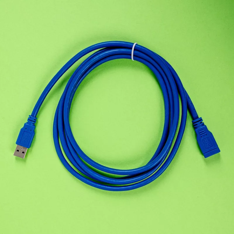 Gizzu USB 3.0 verlengkabel 2m – 5Gbps, stekker naar bus, zwart