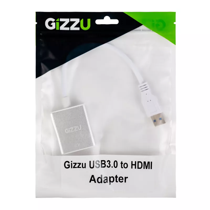 Gizzu USB 3.0 naar HDMI-adapter - Full HD 1080p video-uitgang, zwart