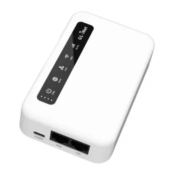 GL.iNet Puli 4G LTE draagbare router met 5000mAh accu, OpenWrt, VPN, Wi-Fi 4, 2x Ethernet, USB, MicroSD, zwart