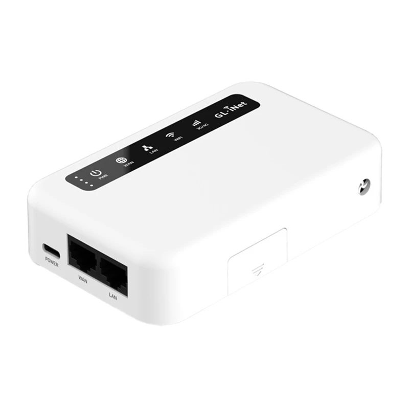 GL.iNet Puli 4G LTE draagbare router met 5000mAh accu, OpenWrt, VPN, Wi-Fi 4, 2x Ethernet, USB, MicroSD, zwart