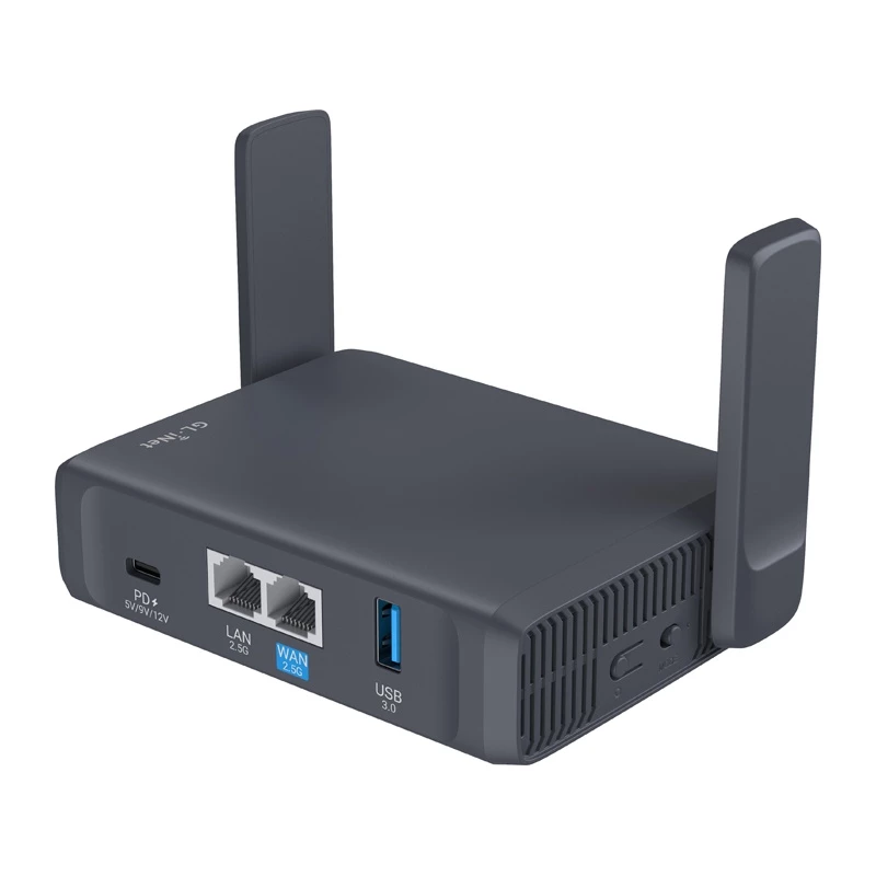 GL.iNet Slate 7 AC750 dual-band gigabit WLAN-router met OpenWrt, USB 2.0, MicroSD-slot, VPN-ondersteuning