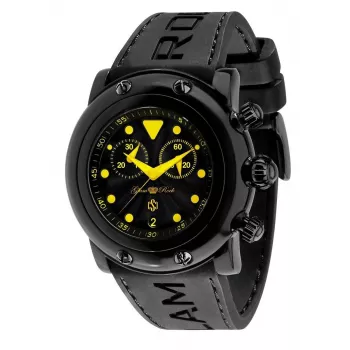 GLAM ROCK GR61112 dames chronograaf horloge 46 mm zwart silicone