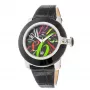 GLAM ROCK dames Zwitsers kwartshorloge GR32018-BB (44mm) – zwarte keramische bezel, siliconen band