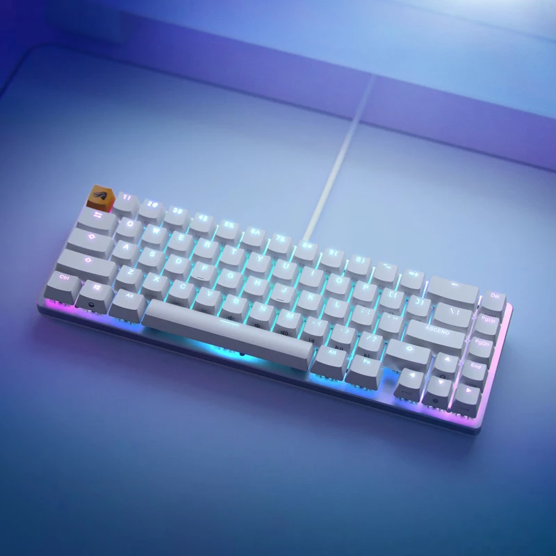 Glorious GMMK 2 Compact toetsenbord - Fox Switches, Noordse layout, wit