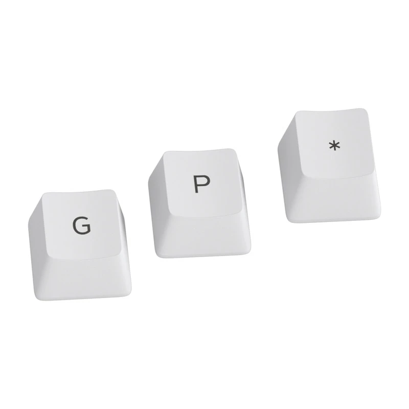 Glorious GPBT toetsenkappen - 115 PBT toetsenkappen, ISO, ES layout, Arctic White