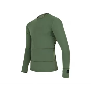Glovii GJ1CM Verwarmend Baselayer-bovenstuk, Ronde hals, Lange mouw, Zwart