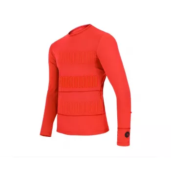 Glovii GJ1RM verwarmd baselayer T-shirt, lange mouw, ronde hals, 92% polyester, 8% elastaan