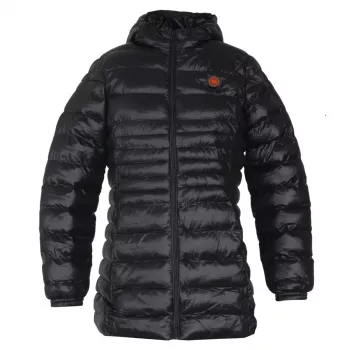 Glovii GTFBL dames verwarmde softshelljack met carbonfiberverwarming, 3 modi, oplaadbare accu, zwart