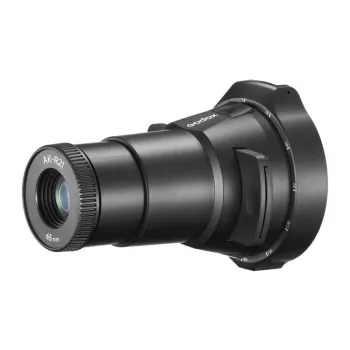 GODOX AK-R21 projectievoorzetstuk voor rondkop-flitsers met 65mm objectief, 8 gobos, kleurfilters, magneetmontage