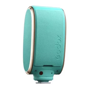 GODOX LUX Senior flitser (groen) retro opzetflitser met auto/handmatige modi, ingebouwde accu, OLED-display, opvouwbare reflector