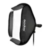 Godox SFGV8080 80x80cm silver grid softbox met Bowens mount, 40° grid, binnen- en buitendiffusor, snel opzetten