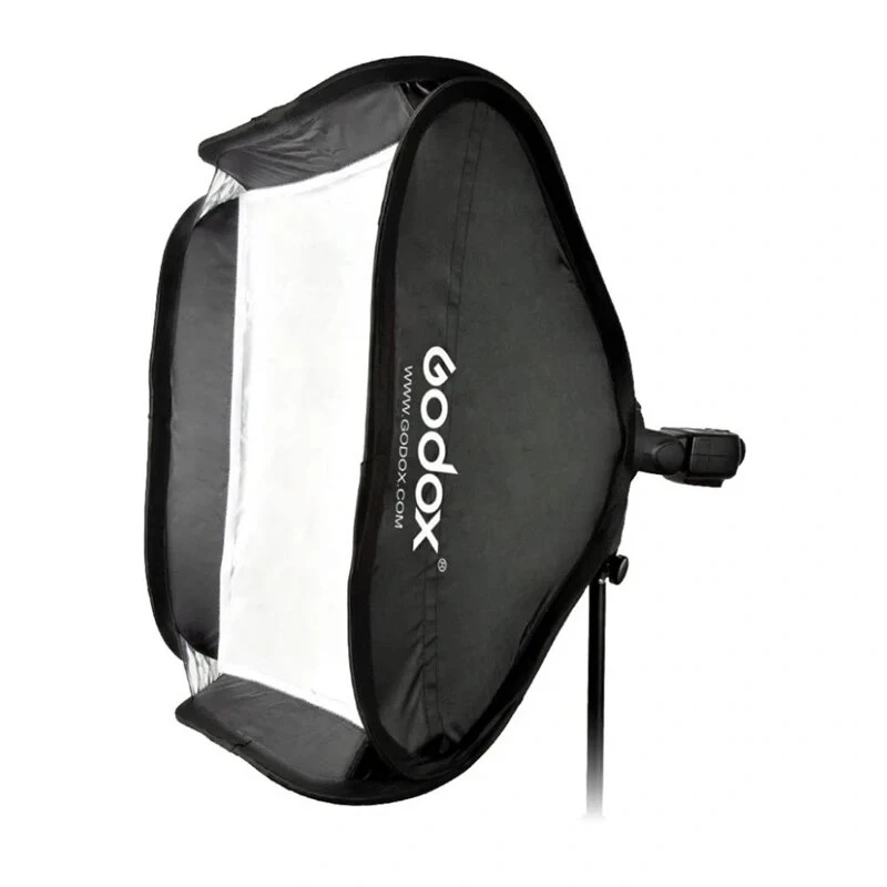 Godox SFGV8080 80x80cm silver grid softbox met Bowens mount, 40° grid, binnen- en buitendiffusor, snel opzetten