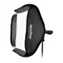 Godox SFGV8080 80x80cm silver grid softbox met Bowens mount, 40° grid, binnen- en buitendiffusor, snel opzetten