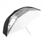 Godox UB-006-33 dual duty fotografie-paraplu - 33 inch doorschijnende shoot-through paraplu van witte nylon met metalen frame