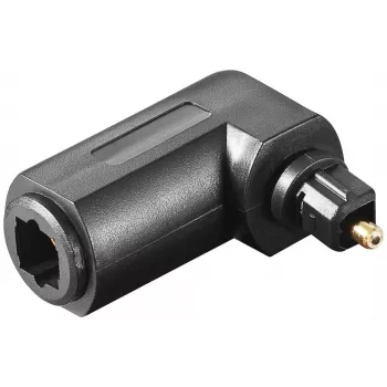 Goobay 11925 Toslink digitale audio-adapter 90° haaks optische audio-adapter female naar male zwart