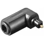 Goobay 11925 Toslink digitale audio-adapter 90° haaks optische audio-adapter female naar male zwart