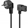 Goobay 51320 netsnoer, Schuko-stekker (haaks) naar IEC C13 bus, zwart, 5 m