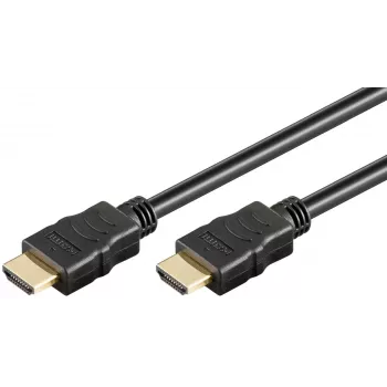 Goobay 80104 Soft HDMI High-Speed-kabel met Ethernet, 3 m, zwart