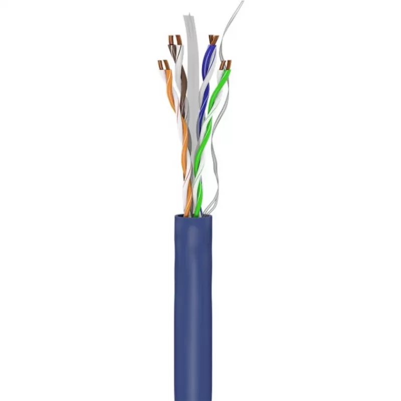 Goobay Cat 6a U/UTP netwerkkabel, 305 m, massief koper, AWG 23, LSZH, blauw (96097)