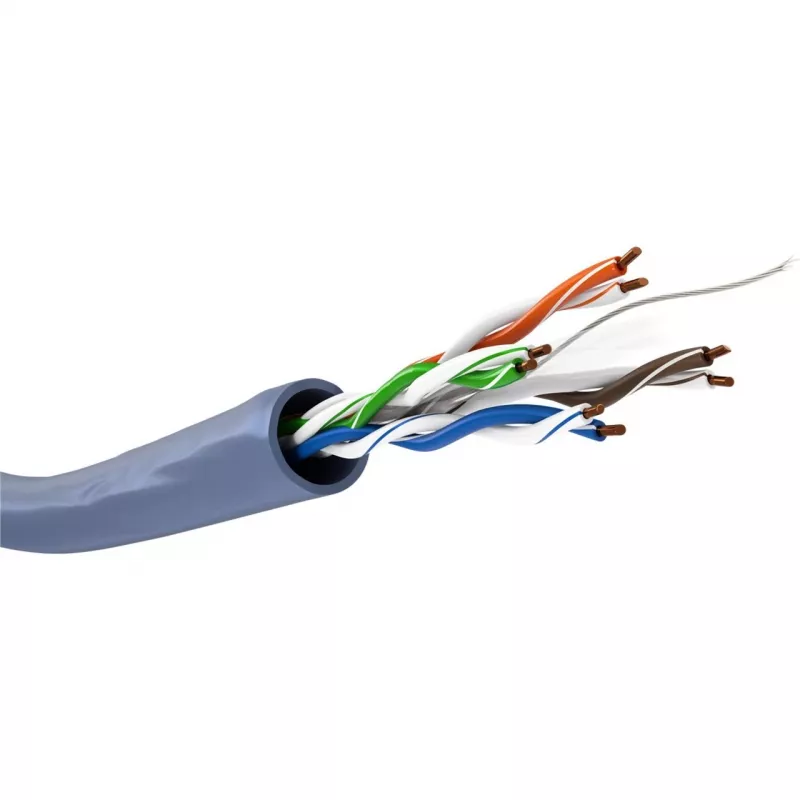 Goobay CAT 6a U/UTP netwerkkabel 50 m blauw - massief koper, AWG 23/1, LSZH (96092)