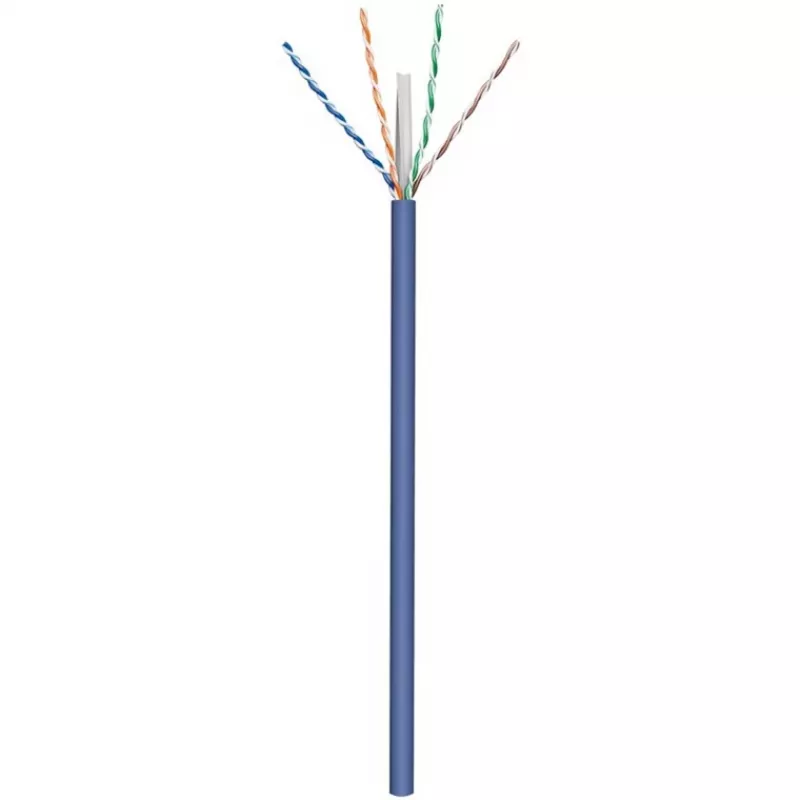 Goobay CAT 6a U/UTP netwerkkabel 50 m blauw - massief koper, AWG 23/1, LSZH (96092)