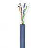 Goobay CAT 6a U/UTP netwerkkabel 50 m blauw - massief koper, AWG 23/1, LSZH (96092)