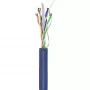 Goobay CAT 6a U/UTP netwerkkabel 50 m blauw - massief koper, AWG 23/1, LSZH (96092)