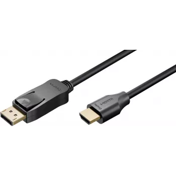 Goobay DisplayPort naar HDMI-kabel 1,8 m 4K UHD zwart 80527