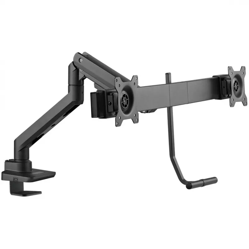 GOOBAY dual-monitor bureausteun Office (zwart)