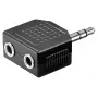 Goobay 11104 AUX-hoofdtelefoonadapter, 3,5 mm jack 1-naar-2, stereo
