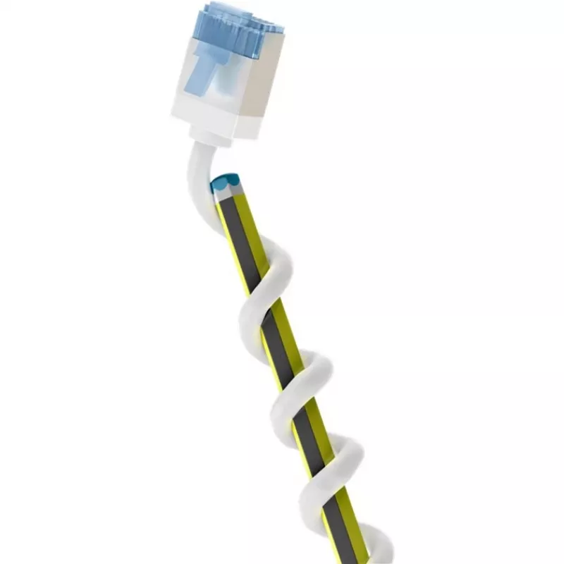 GOOBAY ultra-flexibele Cat.6a slim patchkabel, U/FTP, wit, 3 m, extra korte stekkers
