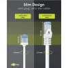 GOOBAY ultra-flexibele Cat.6a slim patchkabel U/FTP, wit, 5 m, extra korte stekkers