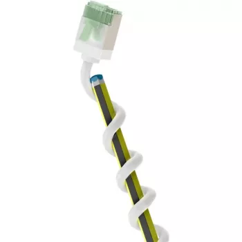 Goobay Ultraflexibele CAT 8.1 Slim U/FTP-patchkabel, 0,5 m, wit, extra korte connector, 40 Gbps 74359