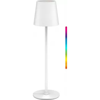 Goobay draadloze LED-tafellamp, maat M, 38 cm, RGBW, wit (76568)