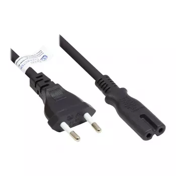 Good Connections Euro-stroomkabel naar C7/Figure-8, zwart, 1,5 m