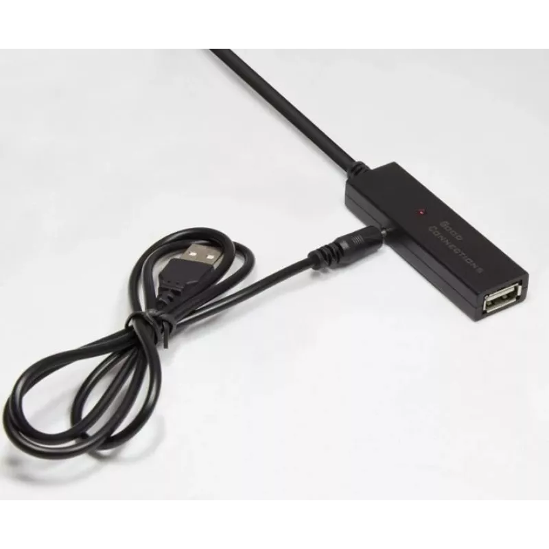 Good Connections GC-M0134 USB 2.0 verlengkabel 20 m zwart met signaalversterker