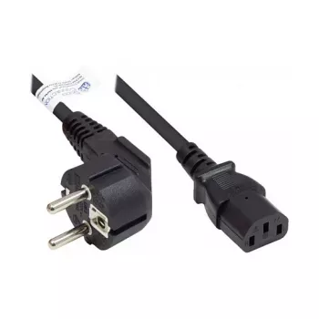 Good Connections Schuko naar IEC C13 stroomkabel, haakse stekker, 1,5 m, zwart