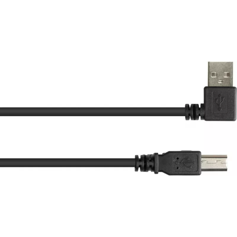 Good Connections USB 2.0 kabel Type-A haaks naar Type-B - Zwart - 0,5 m