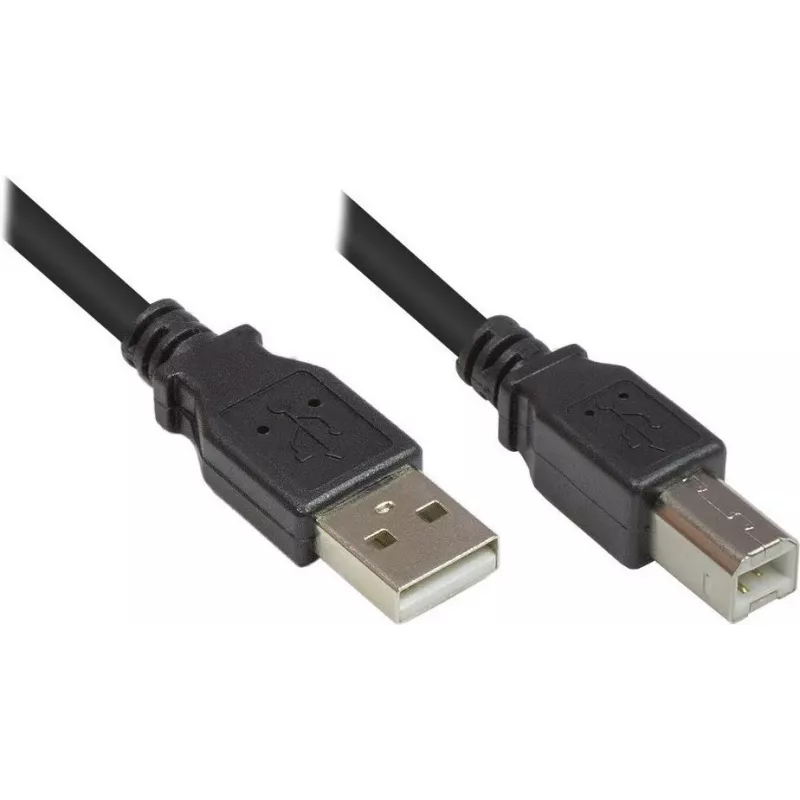 Good Connections USB 2.0-kabel Type-A naar Type-B - zwart - 0,5 m