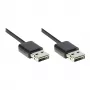 Good Connections USB 2.0 High-Speed EASY kabel A naar A, zwart, 0,5 m