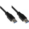 Good Connections USB 3.0-kabel, Type-A stekker naar Type-A stekker, zwart, 0,5 m 2712-S005